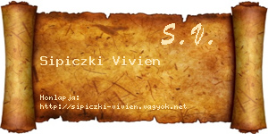 Sipiczki Vivien névjegykártya